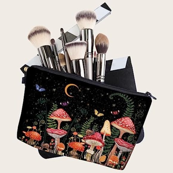 Mushrooms Moon Makeup Bag New - Picture 5 of 6